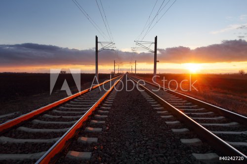 Railway at dusk
