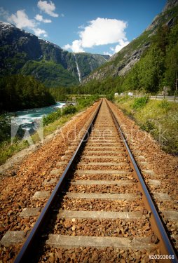 Railway in the mountains. - 900673760