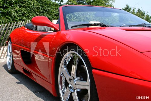 red convertible supercar