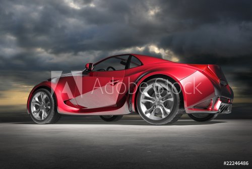 Red sports car - 900464374