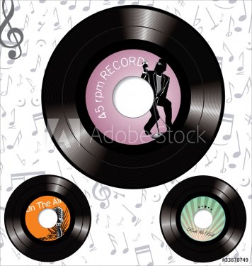 retro 45 rpm record labels - 900564100