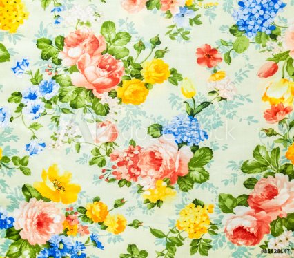 Retro Lace Floral Seamless Pattern Fabric Background Vintage Style