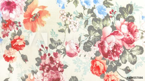 Retro Laces Fabric in Floral Abstract Seamless Pattern on Textile Texture Bac... - 901148972