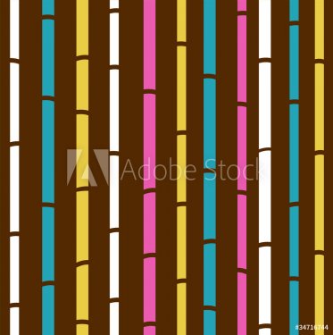 Retro seamless colorful bamboo pattern or texture.Vector. - 900706118