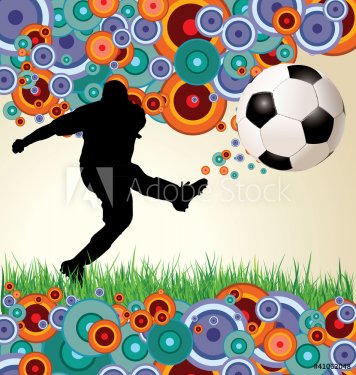 Retro soccer background - 900564120