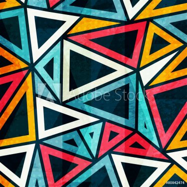 retro triangle seamless pattern - 901144714