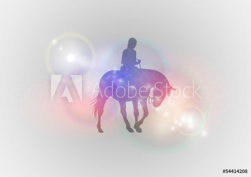 ridding horse abstract