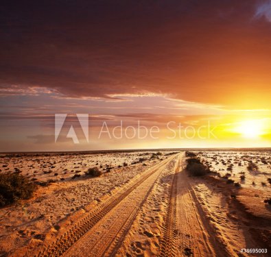 Road in desert - 900290897