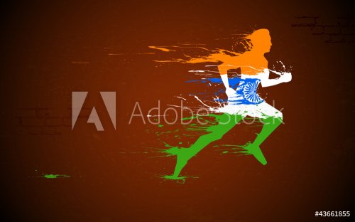 Runner in Indian Tricolor