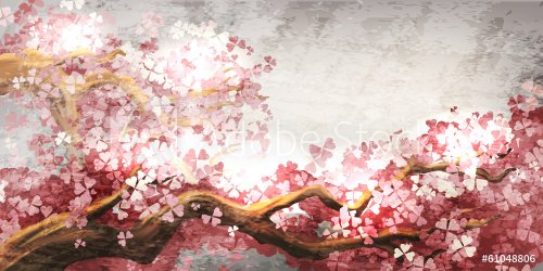 Sakura branch blooming - 901141481