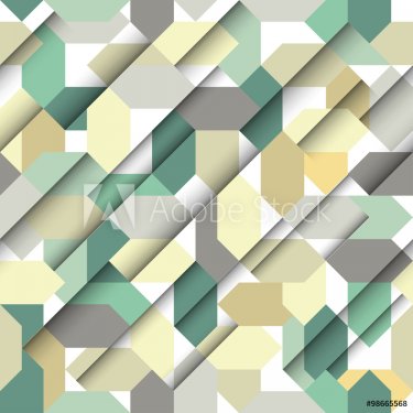 Seamless abstract paper geometric pattern - 901146283