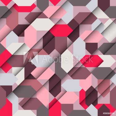 Seamless abstract paper geometric pattern - 901146286