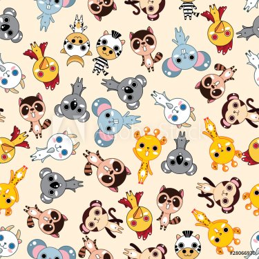 seamless animal pattern - 900469525