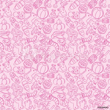 seamless baby toy pattern - 900469528