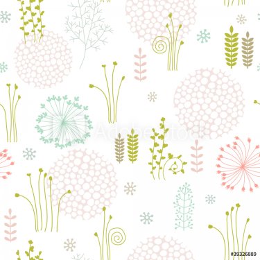 seamless background with abstract floral ornament - 900461467