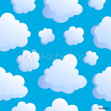 Seamless background with clouds 2 - 900492135