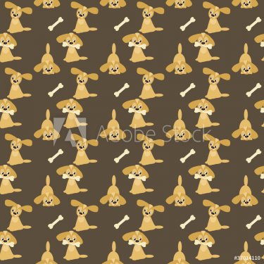 Seamless background with dogs and bones - 900459258