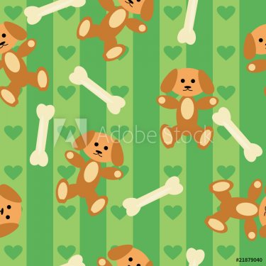 seamless background with dogs and bones - 900459284