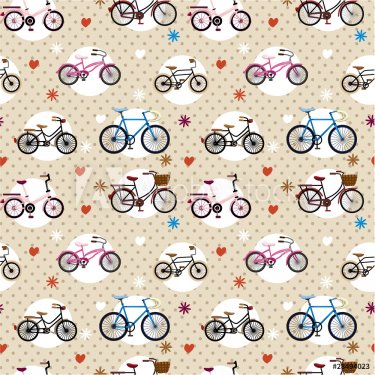 seamless bicycle pattern - 900469568