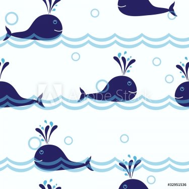 Seamless dolphin pattern - 900458952