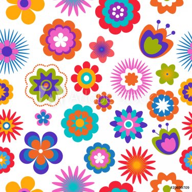 seamless flower pattern background - 900472258