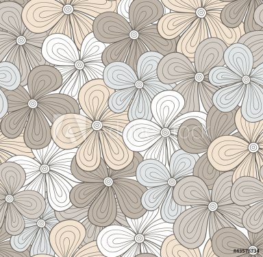 Seamless light floral pattern. Vector - 901142448