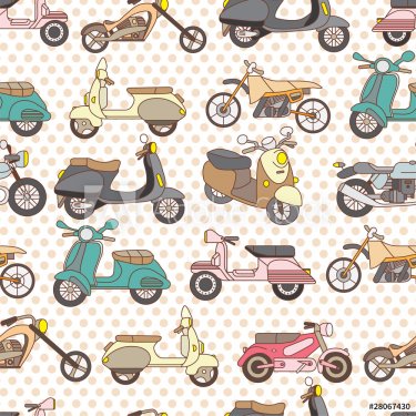 seamless motorcycle pattern - 900469522