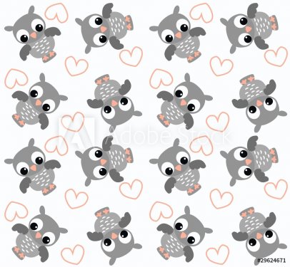 seamless owl pattern - 900459181