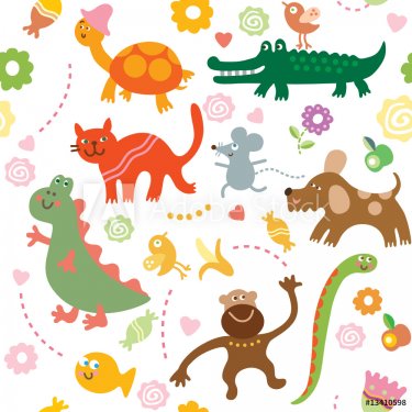 Seamless pattern for kids - 900458971