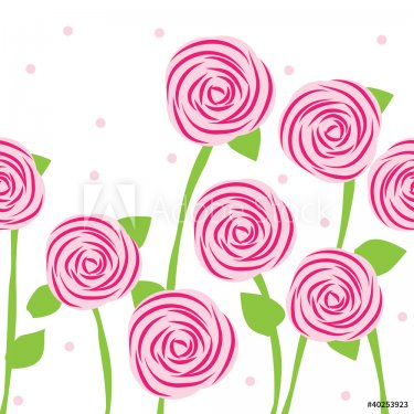 Seamless pattern of roses