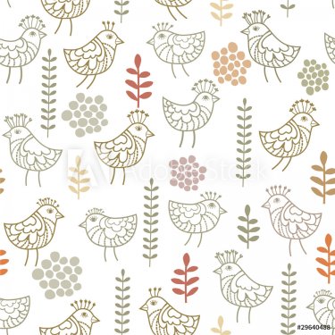 seamless pattern with a small birds