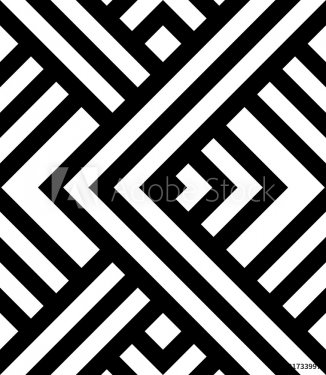 Seamless pattern with black and white diagonal stripes - 901152961