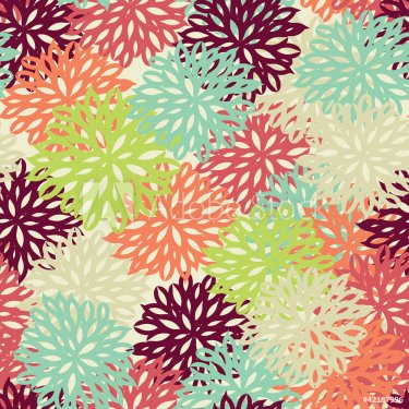 Seamless pattern with flowers - 900465808