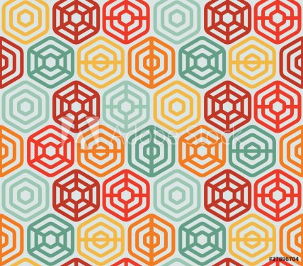 Seamless pattern with hexagons - 900461519