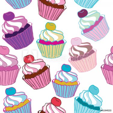 seamless pattern with pastries