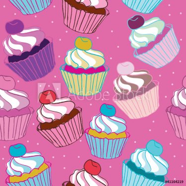 seamless pattern with pastries - 900547477