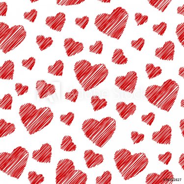 Seamless pattern with red hearts - 901144169