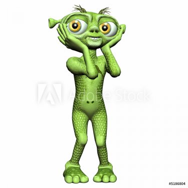 Shy Green Alien - 900441225