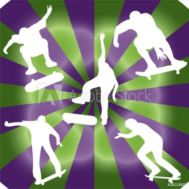 silhouette of skater - vector - 901142509