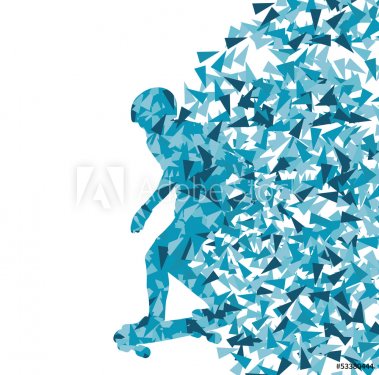 Skateboarder abstract background vector template concept - 901142516
