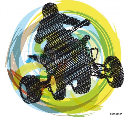Sketch of Sportsman riding quad bike - 901140591
