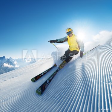 skier in mountains - 900317290