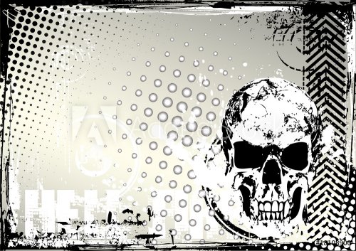 skull grungy background - 900906040