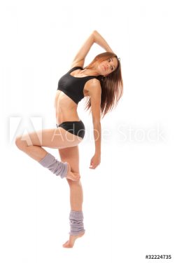 slim jazz modern contemporary style woman ballet dancer pose