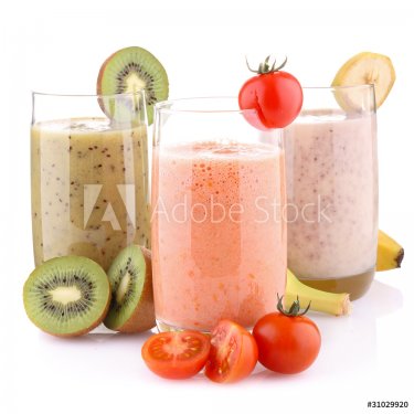 smoothies isolated on white