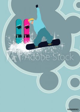 Snowboard background - 900801855