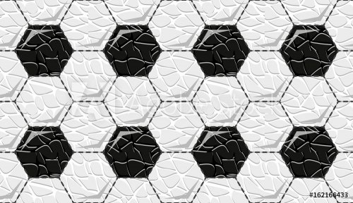 Soccer ball leather seamless pattern - 901149718