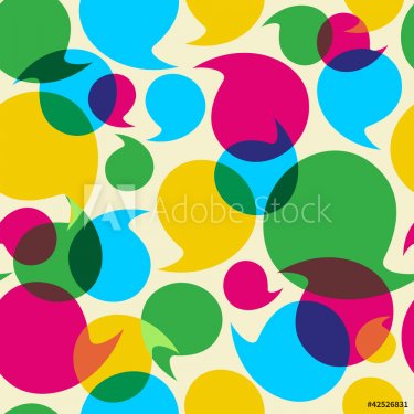 Social media bubbles pattern background - 900461712