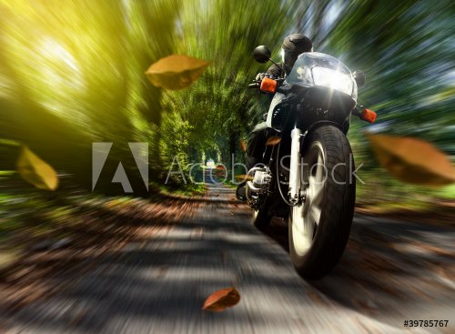 Speeding Motorcycle - 901137747