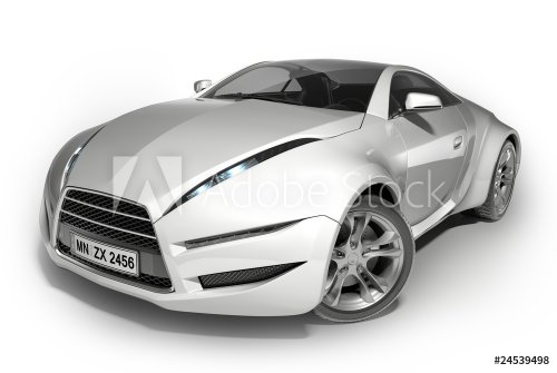 Sports car isolated on white - 900360207
